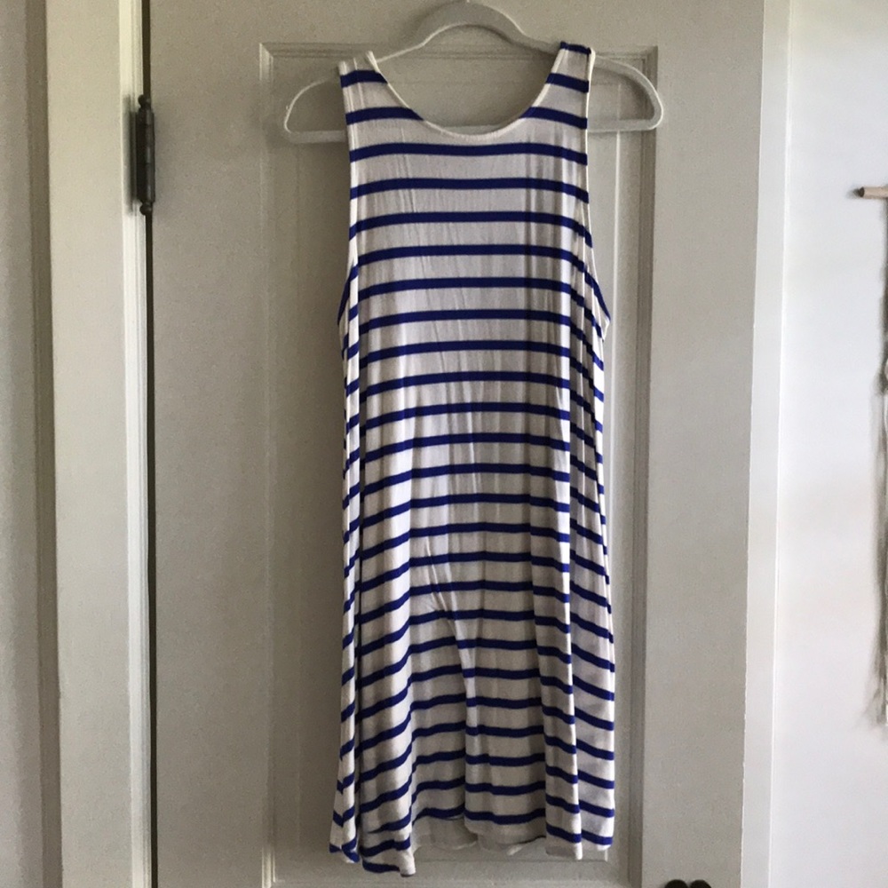 White and Blue Old Navy Tank Dress